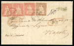 1855, 5 Rp. Braun und 15 Rp. Rot (3), 3. Münchner Druckperiode,