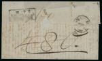 c. 1860, undated folded letter sent from Banjermassing to Prussia. Rare postmark.