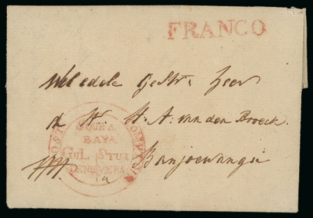 1818 "Post Comptoir Surabaya" handstamp (WdB 38; known 1817-1819) Superb quality and rare.