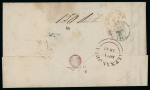 1847, "Franco Zee Brief Grissee" large oval postmark. The only known Grissee Zee Brief.
