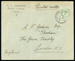 1925–70 Rural Service. Attractive group of 22 covers bearing a wide variety of KGV and KGVI frankings, tied by an extensive range of Rural Service cancellations, including Angastina, Ay. Iacovos, Ayios Sergios, Cherkes C
