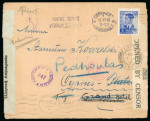 1902-63 Odds and Ends: Attractive and varied assembly of 47 items including covers and picture postcards, showing useful FPO/No.15, FPO/No.17, FPO/No.23  mkgs on India adhesives, incoming mail from Yugoslavia to Refugees