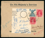 1902-63 Odds and Ends: Attractive and varied assembly of 47 items including covers and picture postcards, showing useful FPO/No.15, FPO/No.17, FPO/No.23  mkgs on India adhesives, incoming mail from Yugoslavia to Refugees