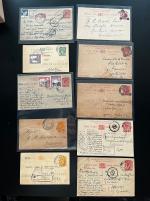1916–58 Postal Stationery: Attractive group of 17 postal stationery items, including postcards, newspaper wrappers and air letter sheets, with several uprated examples and others bearing censor markings. Also includes a 