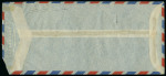 1952–53 Pair of airmail covers from Nicosia to the U.S.A., each franked with the KGVI Pictorial 3½pi rate. In both cases the stamps were cancelled in transit by Washington, D.C. duplex or meter markings and each cover be