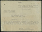 1944 Censorship document from Nicosia relating to the internment of Prodromos Petrou in the Osaka Prisoner of War Camp, Japan. An unusual and historically significant wartime document linking Cyprus with the Far East dur