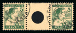 1915, Zwischensteg Pro Juventute 5 Rp.