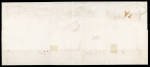 1840 1d Black, Plate 1a (TA–TL) Complete Lower Row of Twelve on Large Format Legal Cover