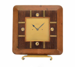 Pendule de Table Art Déco Jaeger-LeCoultre en Bois, N° de série 65384