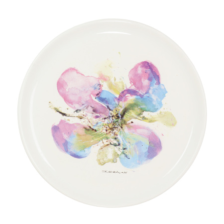ZAO Wou-Ki (1921-2013) Assiette Orchidées, 1986 Transpositio