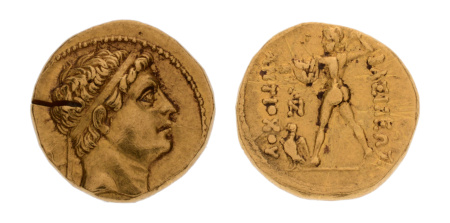 Seleucid, Antiochus, Zeus, 8.26 g. (17 mm), stater with test cut.