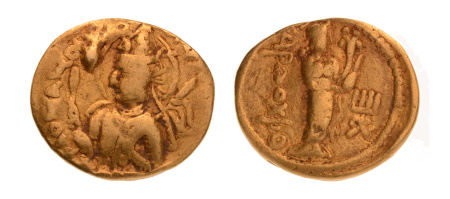 Kushanas, Huvishka,  7.68 g. (21 mm)