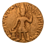 Kushanas, Vasudeva I,  7.94 g. AV dinar, Oesho.
