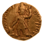 Kushanas, Vasudeva I, 1.94 g. AV quarter dinar, Oesho.