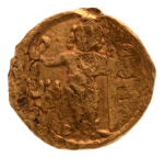 Kushanas, Vasudeva I, 1.94 g. AV quarter dinar, Oesho.
