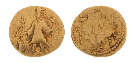 Kushanas, Kanishka III, 7.46 g. AV dinar, Ardoksho.