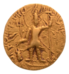 Kushanas, Vasishka, 7.81 g.  AV dinar, Oesho