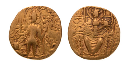 Kushanas, Vasudeva II, 7.40 g. AV dinar