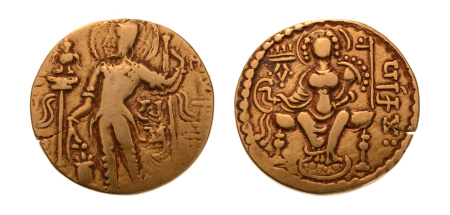 Gupta Empire, Samudragupta, c. 335-375, AV dinar, 7.57 g.