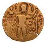 Gupta, Samudragupta I, Javelin, 7.34 g. AV dinar