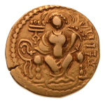 Gupta, Samudragupta I, Javelin, 7.34 g. AV dinar