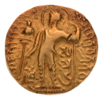 Gupta, Samudragupta I, Javelin, 7.64 g. AV dinar