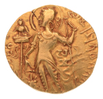 Gupta, Samudragupta I, Javelin, 7.86 g. AV dinar