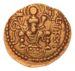 Gupta, Samudragupta I, Javelin, 7.86 g. AV dinar