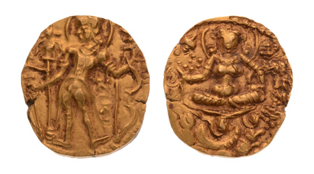 Gupta, Skandagupta I, Archer, 9.15 g. AV dinar