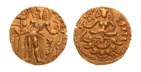 Gupta, Skandagupta I, Archer, 9.20 g. AV dinar