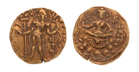 Gupta, Skandagupta I, Archer, 9.22 g. AV dinar