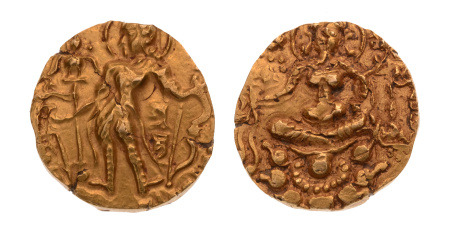 Gupta, Skandagupta I, Archer, 9.20 g. AV dinar