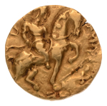 Gupta, Chandragupta II, Horseman, 7.74 g. AV dinar