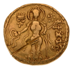 Gupta, Chandragupta II, Parasol, 7.77 g. AV dinar