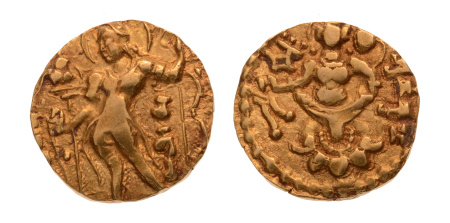 Gupta, Chandragupta II, Archer, 7.85 g. AV dinar