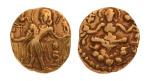 Gupta, Chandragupta II, Archer, 7.77 g. AV dinar