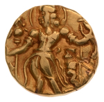 Gupta, Chandragupta II, Archer, 7.89 g. AV dinar