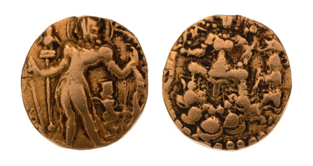 Gupta, Chandragupta II, Archer, 7.82 g. AV dinar