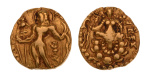 Gupta, Chandragupta II, Archer, 7.79 g. AV dinar