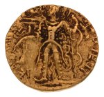 Gupta, Chandragupta II, Archer, 7.86 g. AV dinar