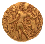 Gupta, Chandragupta II, Archer, 7.83 g. AV dinar