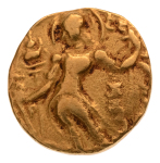 Gupta, Chandragupta II, Archer, 7.53 g. AV dinar