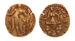 Gupta, Chandragupta II, Archer, 8.15 g. AV dinar