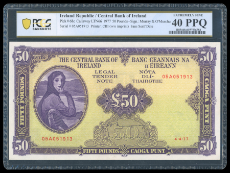 1977, Republic of Ireland, Central Bank of Ireland, £50