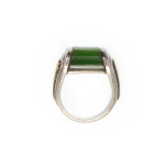 PUIFORCAT Bague Art Déco en Jade Néphrite 