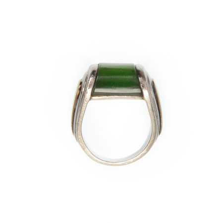 PUIFORCAT Bague Art Déco en Jade Néphrite 