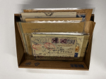 1928–59 Incoming Mail: Accumulation of 22 covers, predominantly addressed to Cyprus, including airmail and registered usages. Noted is a postcard from Austria to Larnaca bearing the scarce linear "UNCLAIMED" and "NOT KNO