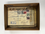 1916-34 Registered Mail: Attractive group of 18 covers and one front, showing a vast array of different frankings, selection 2pi registered envelopes in three different size, all uprated, used from the following towns: L