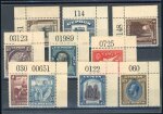 1928 British Rule Pictorial Issue: Complete set of ten values, all in mint never hinged condition as top right corner sheet-margin singles. An attractive and scarce positional set, displaying full sheet margins. Minor li
