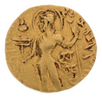 Gupta, Samudragupta I, Javelin, 7.60 g. AV dinar